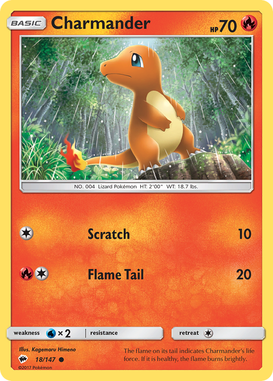 Charmander 18/147 Common | Burning Shadows | Pokemon Card