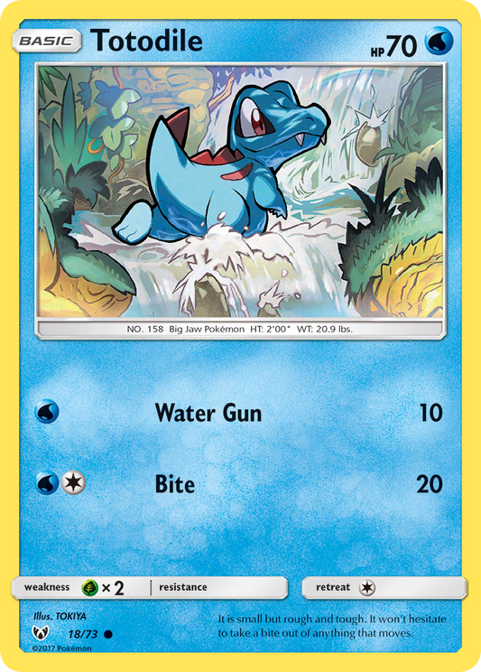 Totodile 18/73 Common | Shining Legends | Pokemon Card