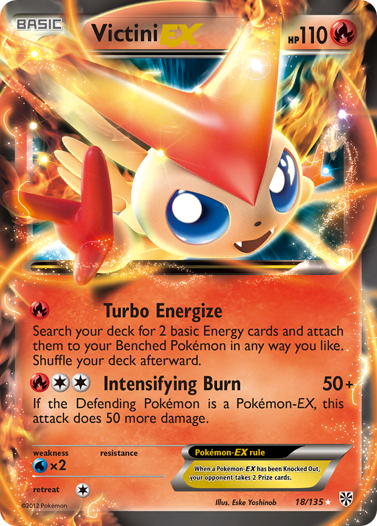 Victini-EX 18/135 Rare Holo EX | Plasma Storm | Pokemon Card