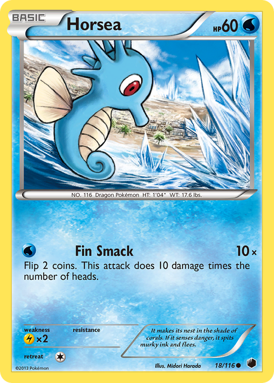 Horsea 18/116 Common | Plasma Freeze | Pokemon Card