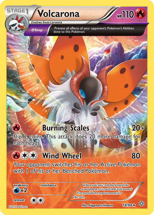 Volcarona 18/98 Rare | Ancient Origins | Pokemon Card