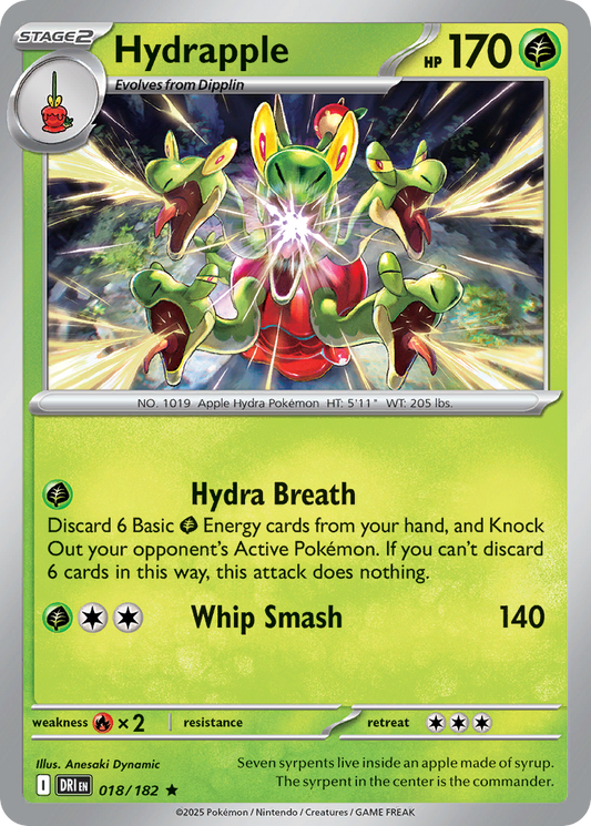 Hydrapple 18/182 Rare | Destined Rivals | Pokemon Card