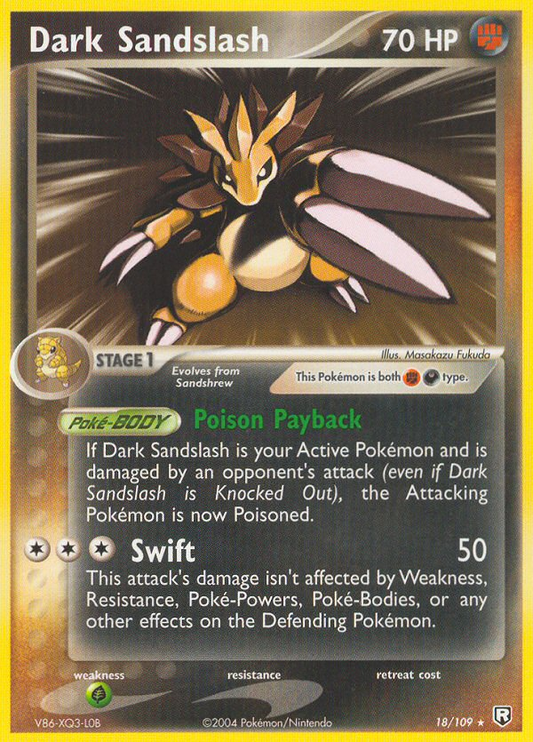 Dark Sandslash 18/109 Rare | Team Rocket Returns | Pokemon Card