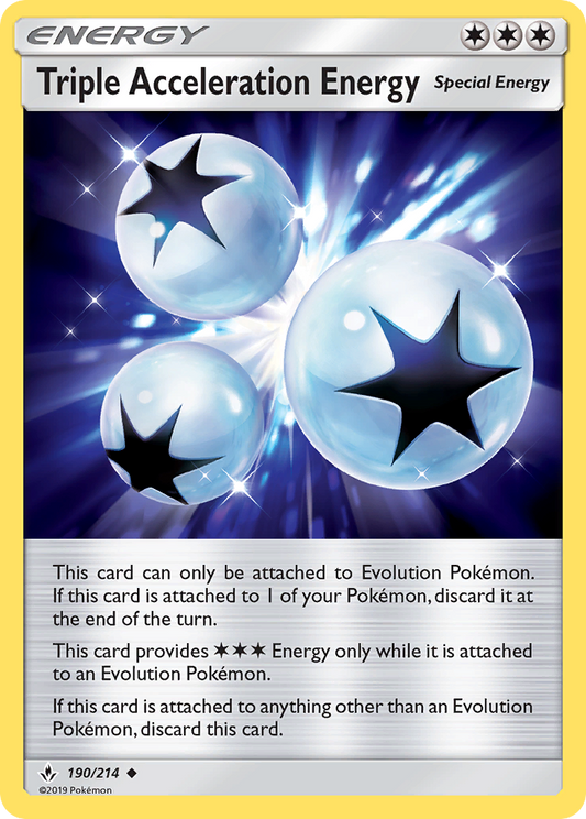 Triple Acceleration Energy 190/214 Uncommon | Unbroken Bonds | Pokemon Card