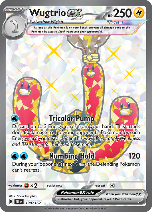 Wugtrio ex 190/162 Ultra Rare | Temporal Forces | Pokemon Card