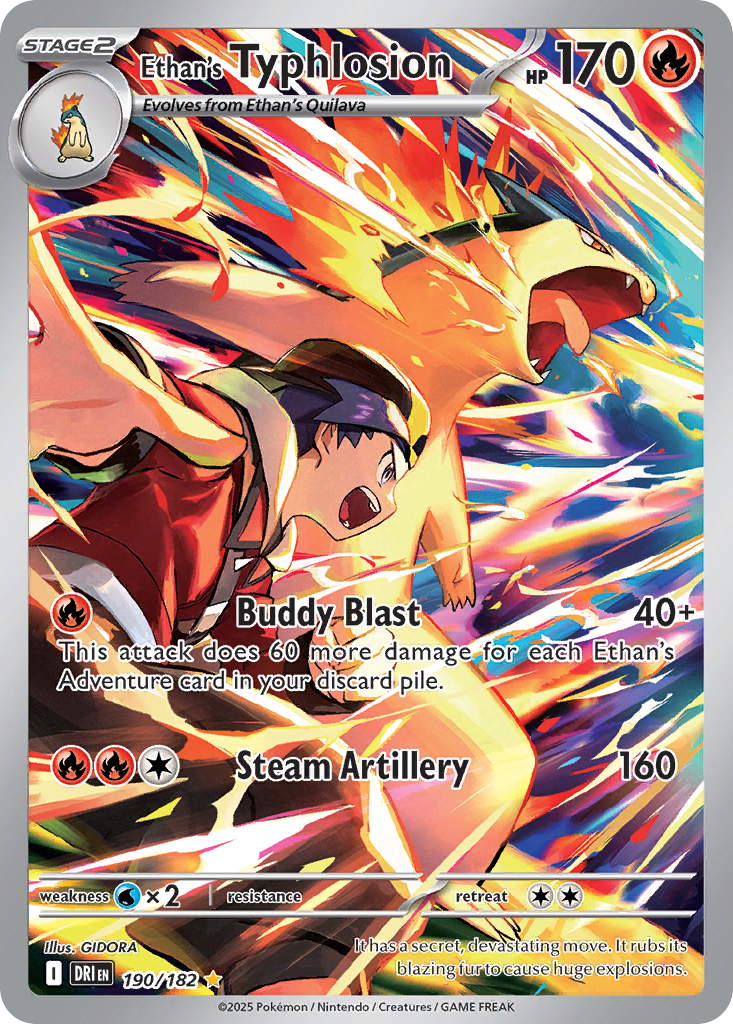 Ethan's Typhlosion 190/182 Illustration Rare | Destined Rivals | Pokemon Card