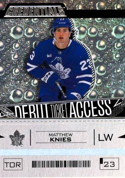 Matthew Knies #191 Toronto Maple Leafs | 2023-24 Upper Deck Credentials | NHL Trading Card