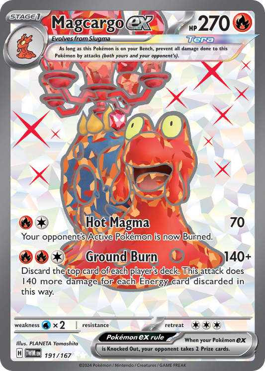 Magcargo ex 191/167 Ultra Rare | Twilight Masquerade | Pokemon Card