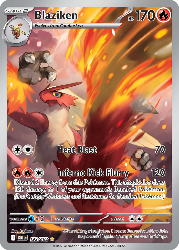 Blaziken 192/182 Illustration Rare | Destined Rivals | Pokemon Card