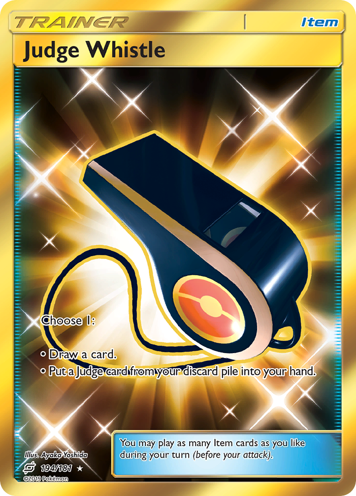 Judge Whistle 194/181 Rare Secret | Team Up | Pokemon Card