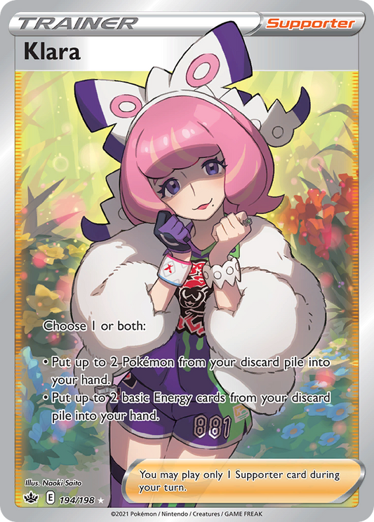 Klara 194/198 Rare Ultra | Chilling Reign | Pokemon Card