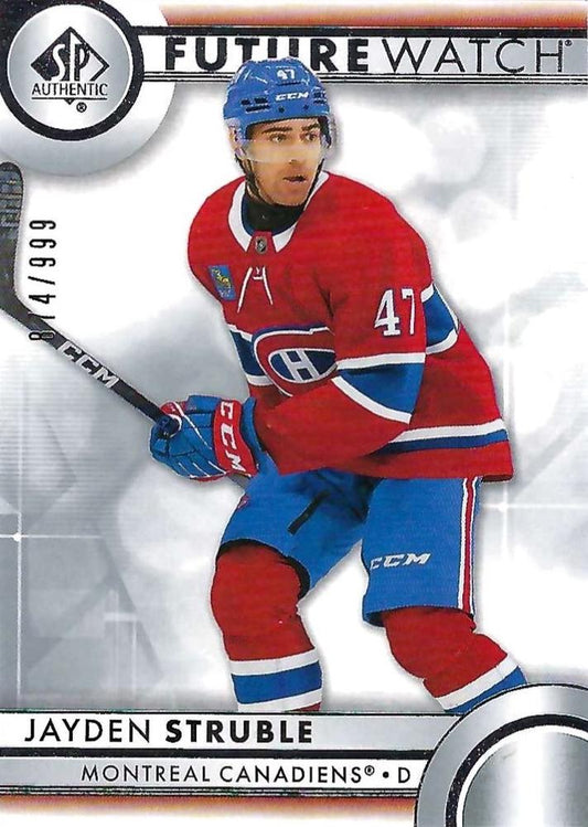 Jayden Struble #195 Montreal Canadiens | 2023-24 SP Authentic | NHL Trading Card