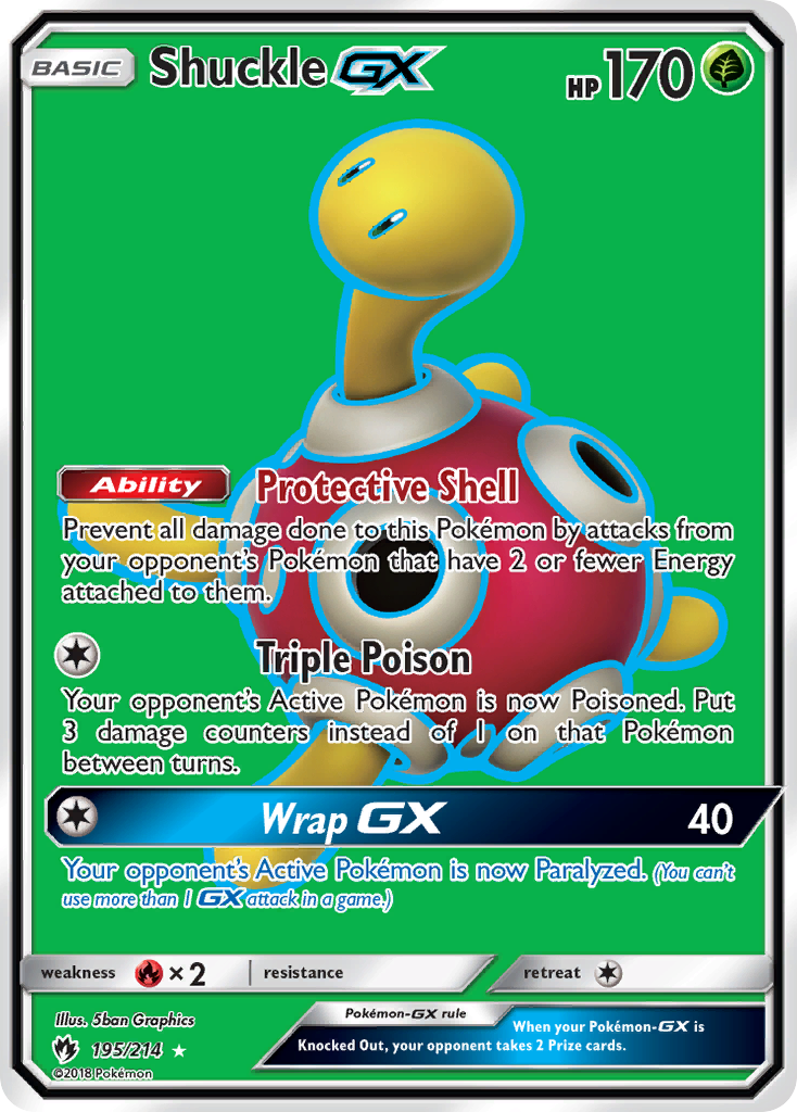 Shuckle-GX 195/214 Rare Ultra | Lost Thunder | Pokemon Card