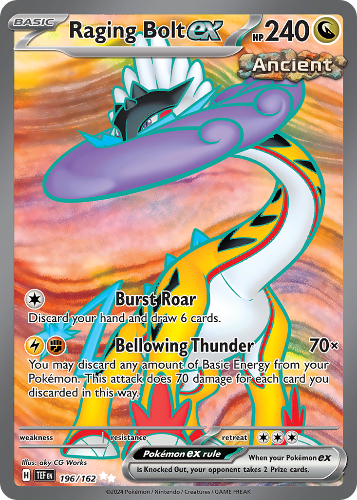 Raging Bolt ex 196/162 Ultra Rare | Temporal Forces | Pokemon Card