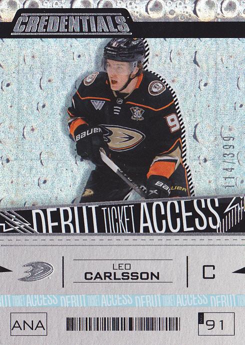 Leo Carlsson #197 Anaheim Ducks | 2023-24 Upper Deck Credentials | NHL Trading Card