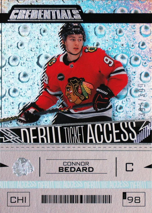 Connor Bedard #198 Chicago Blackhawks | 2023-24 Upper Deck Credentials | NHL Trading Card