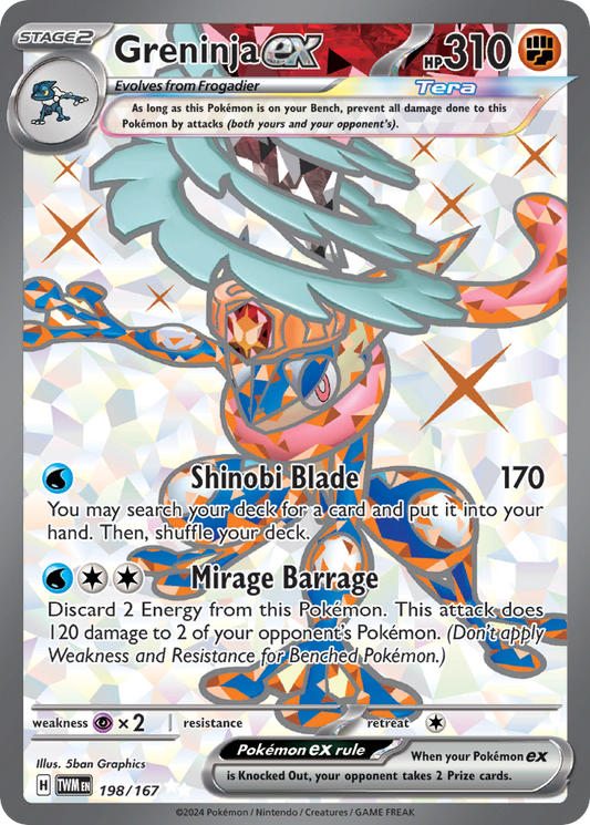 Greninja ex 198/167 Ultra Rare | Twilight Masquerade | Pokemon Card