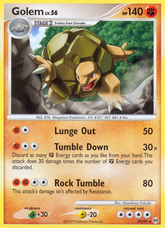 Golem 19/99 Rare | Arceus | Pokemon Card