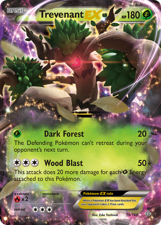 Trevenant-EX 19/160 Rare Holo EX | Primal Clash | Pokemon Card
