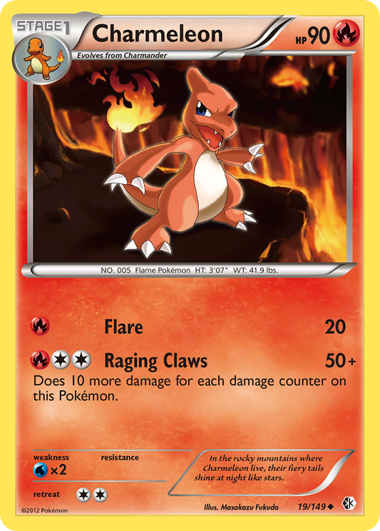 Charmeleon 19/149 Uncommon | Boundaries Crossed | Pokemon Card