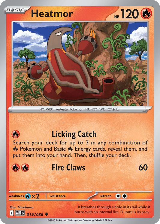Heatmor 19/86 Uncommon | White Flare | Pokemon Card