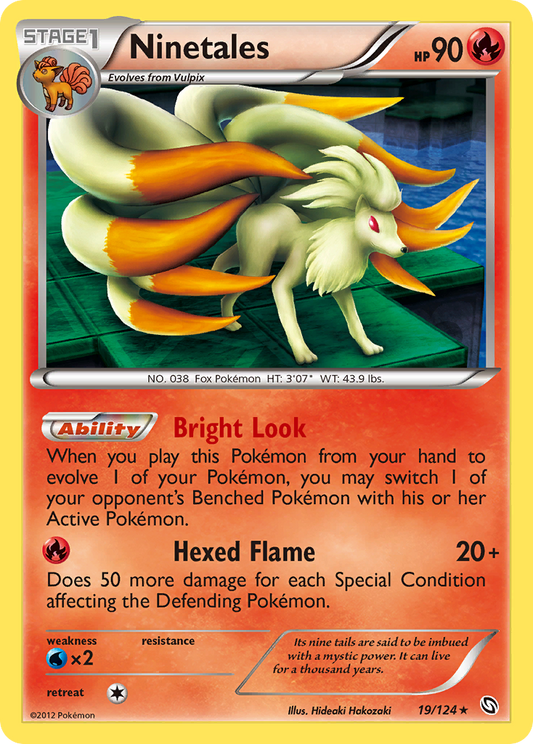 Ninetales 19/124 Rare Holo | Dragons Exalted | Pokemon Card