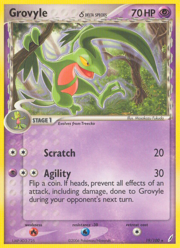 Grovyle δ 19/100 Rare | Crystal Guardians | Pokemon Card