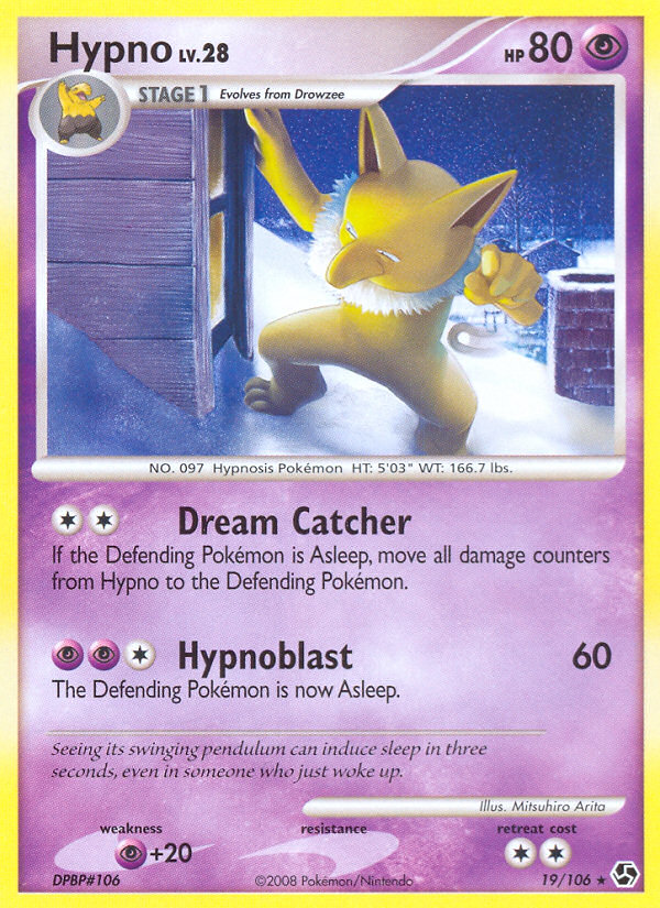 Hypno 19/106 Rare | Great Encounters | Pokemon Card