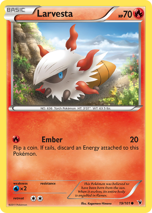 Larvesta 19/101 Common | Noble Victories | Pokemon Card