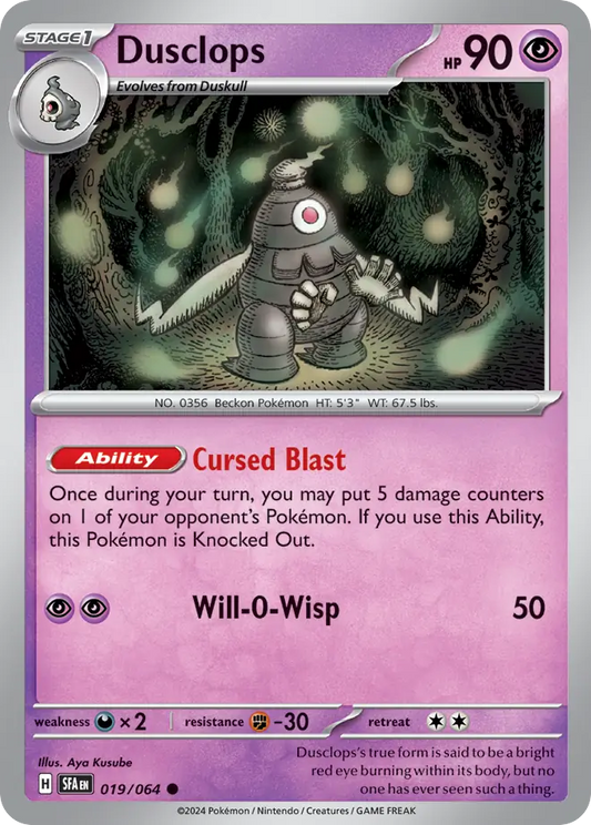 Dusclops 19/64 Common | Shrouded Fable | Pokemon Card
