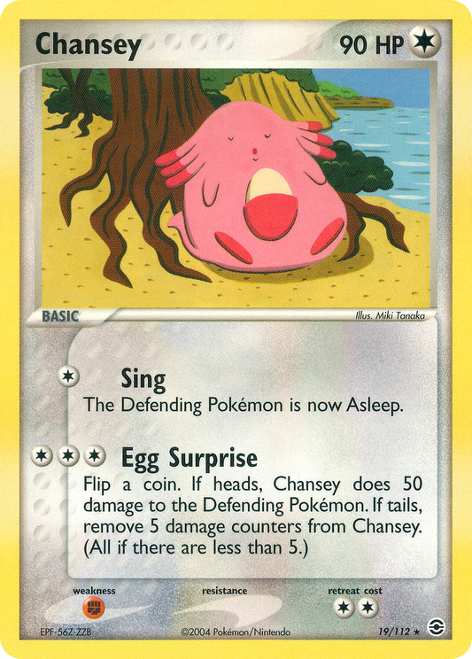 Chansey 19/112 Rare | FireRed & LeafGreen | Pokemon Card