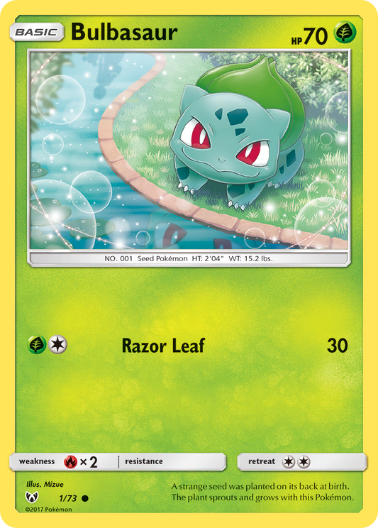 Bulbasaur 1/73 Common | Shining Legends | Pokemon Card