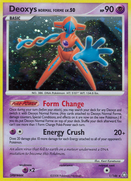Deoxys Normal Forme 1/146 Rare Holo | Legends Awakened | Pokemon Card