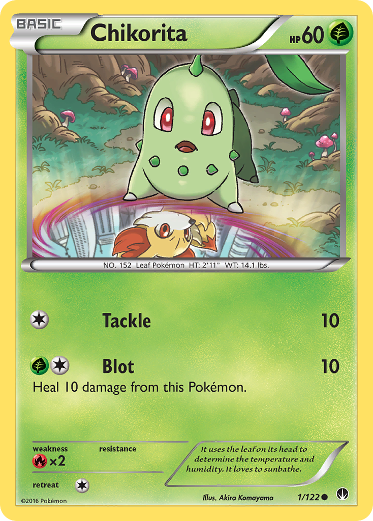 Chikorita 1/122 Common | BREAKpoint | Pokemon Card