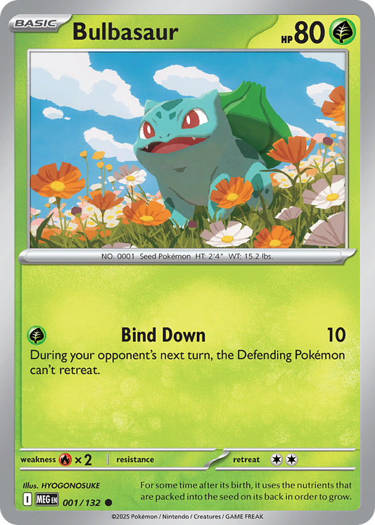 Bulbasaur 1/132 Common | Mega Evolution | Pokemon Card