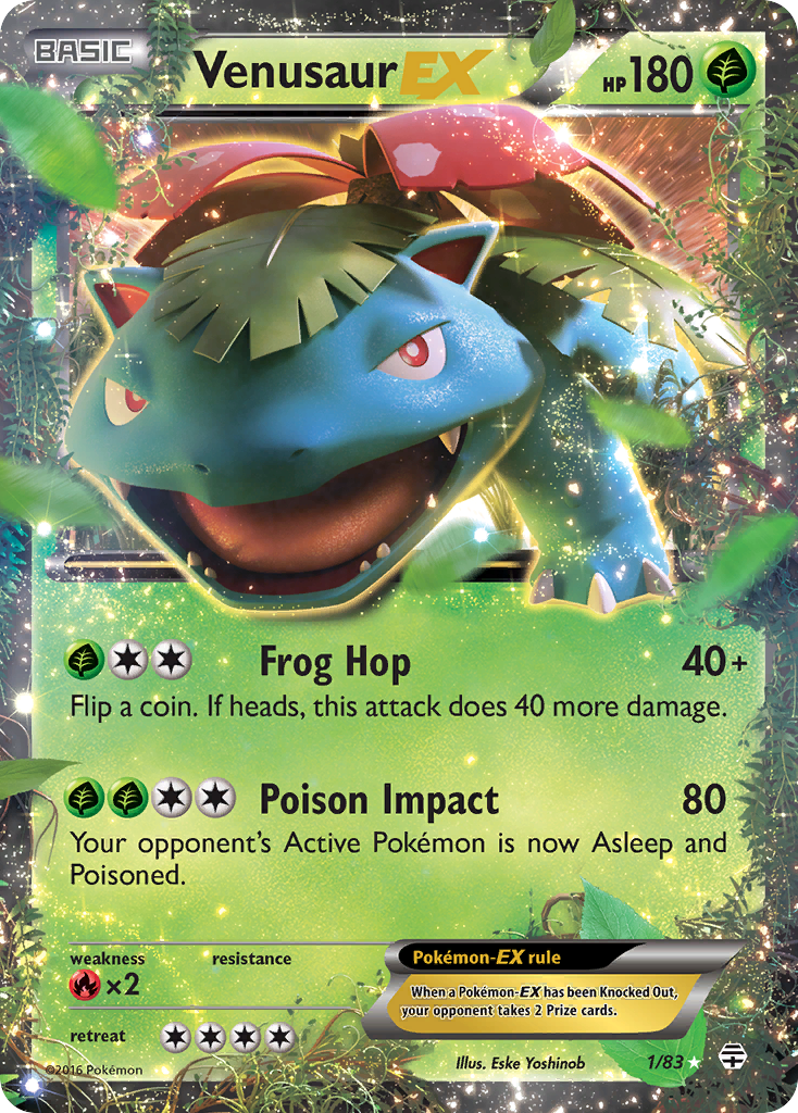Venusaur-EX 1/83 Rare Holo EX | Generations | Pokemon Card