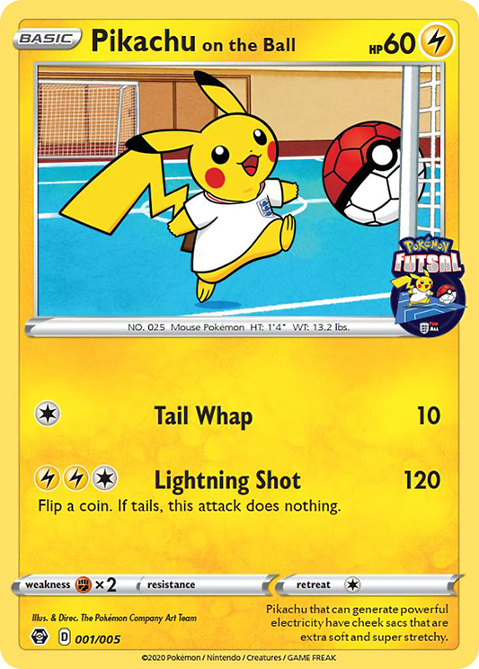Pikachu on the Ball 1/5  | Pokémon Futsal Collection | Pokemon Card