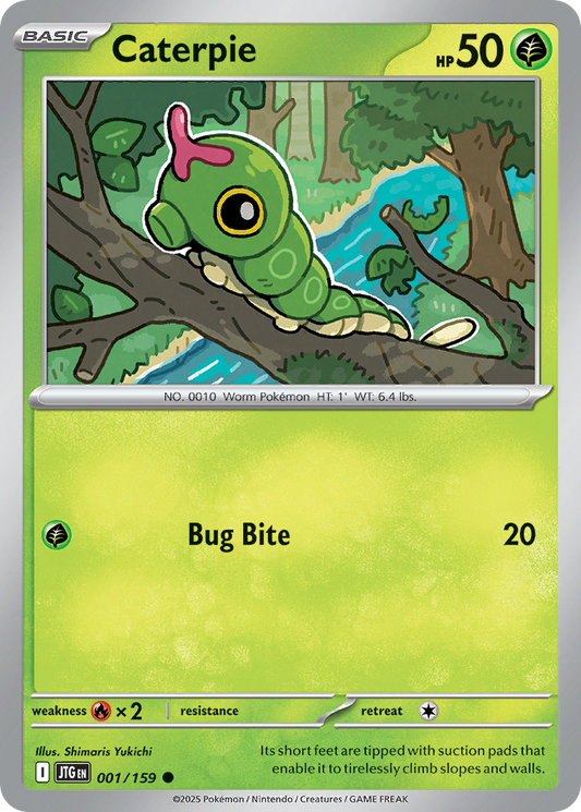 Caterpie 1/159 Common | Journey Together | Pokemon Card