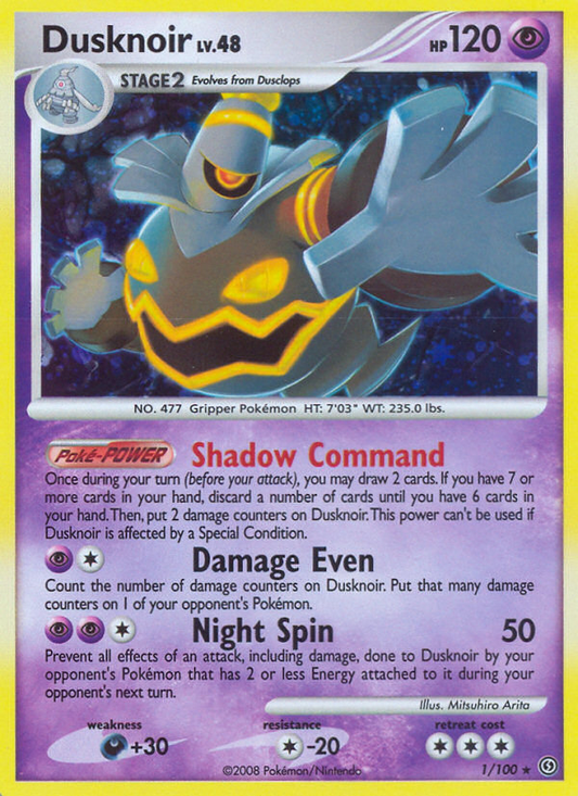 Dusknoir 1/100 Rare Holo | Stormfront | Pokemon Card