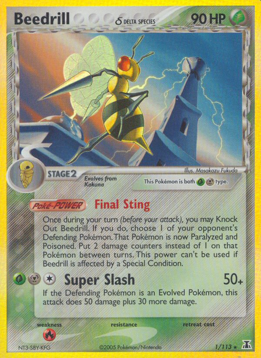 Beedrill δ 1/113 Rare Holo | Delta Species | Pokemon Card