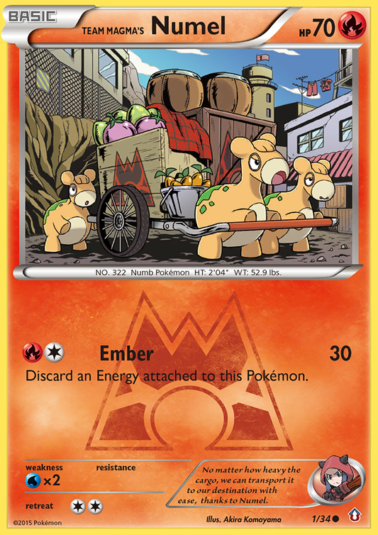 Team Magma's Numel 1/34 Common | Double Crisis | Pokemon Card
