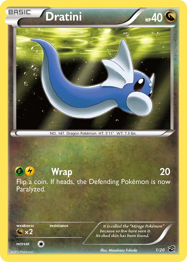Dratini 1/20 Rare Holo | Dragon Vault | Pokemon Card