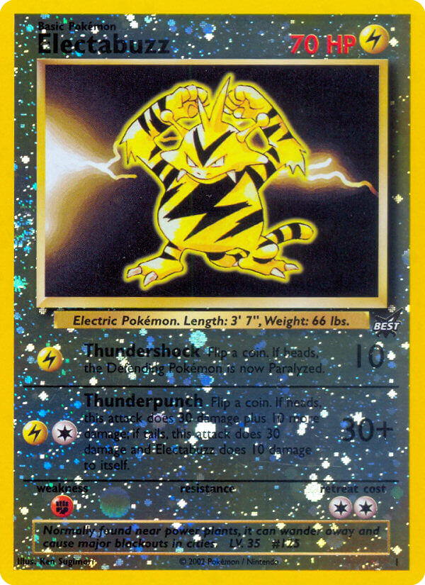 Electabuzz #1 Promo | Best of Game | Pokemon Card