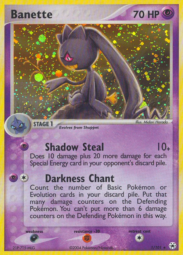 Banette 1/101 Rare Holo | Hidden Legends | Pokemon Card