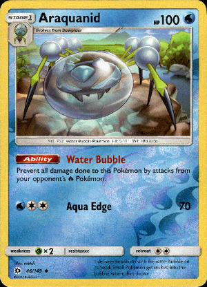 Araquanid 46/149 Reverse Holo | Sun & Moon | Pokemon Card