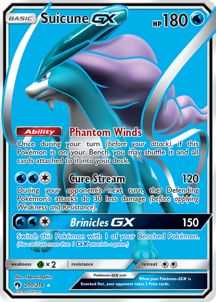 Suicune-GX 200/214 Rare Ultra | Lost Thunder | Pokemon Card