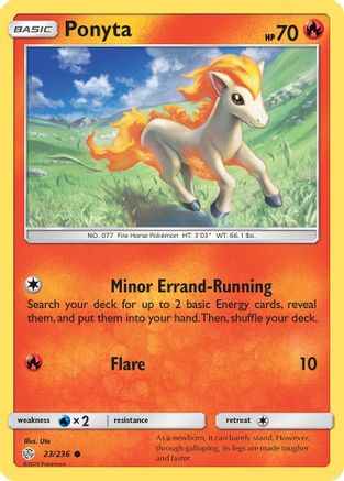 Ponyta 23/236 Reverse Holo | Cosmic Eclipse | Pokemon Card