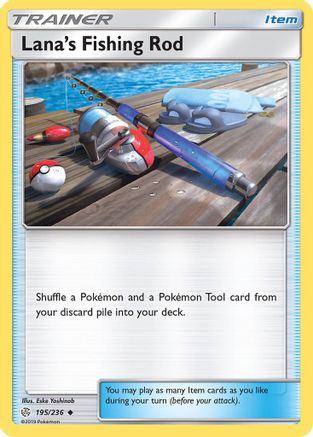 Lana's Fishing Rod 195/236 Reverse Holo | Cosmic Eclipse | Pokemon Card