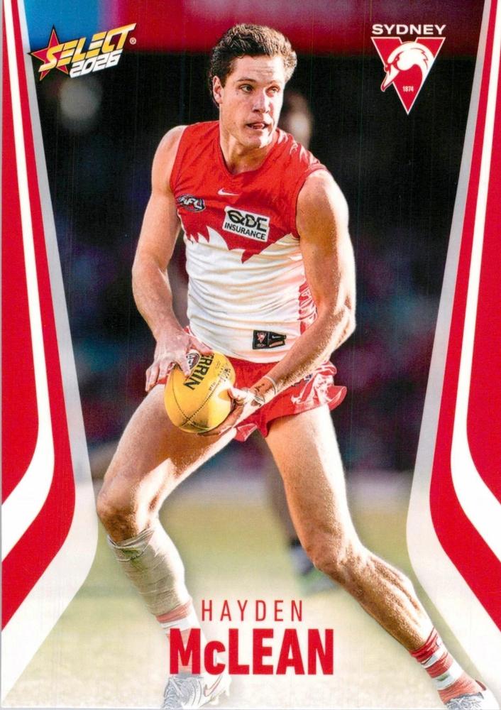Hayden Mclean #204 Sydney Swans | 2026 Select AFL Footy Stars | Trading Card