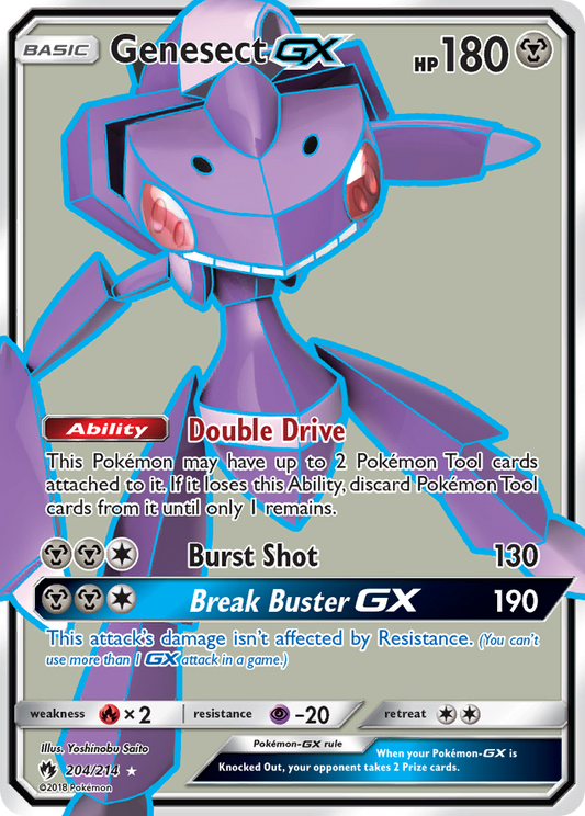 Genesect-GX 204/214 Rare Ultra | Lost Thunder | Pokemon Card
